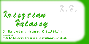 krisztian halassy business card